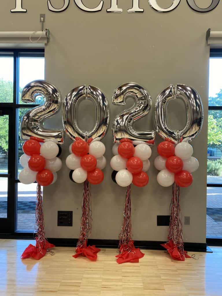 Helium Filled Foil Number with Collars