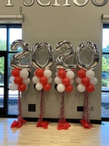 Helium Filled Foil Number with Collars